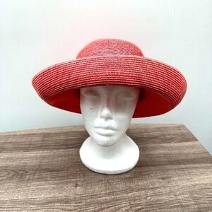 SAN DIEGO HAT CO pink paper woman summer beach lake resortwear hat One size